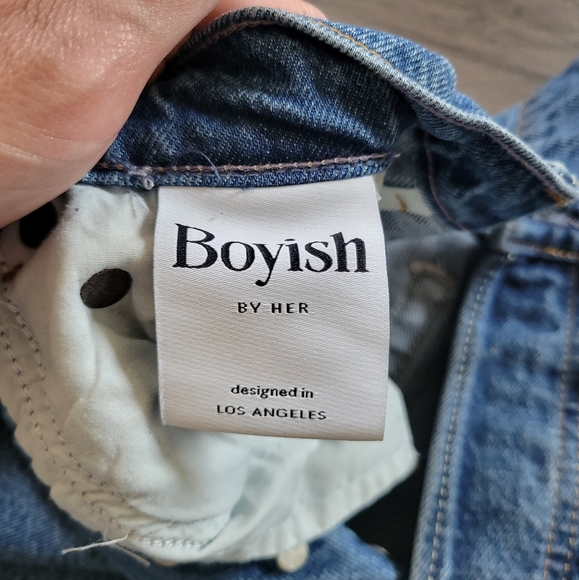 Boyish Charley Wide Leg Cropped Jeans in Greed Wash Size 25 - Picture 8 of 16